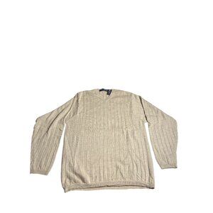Brandini Wool V-Neck Sweater men’s L 100% pure wool Vintage  Quiet Luxury  Italy